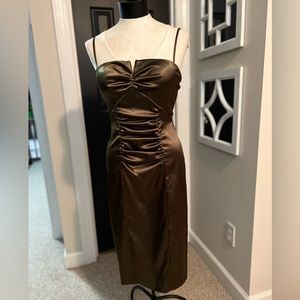 Betsy & Adam Green Midi Dress | Formal Dresses | Prom Dress